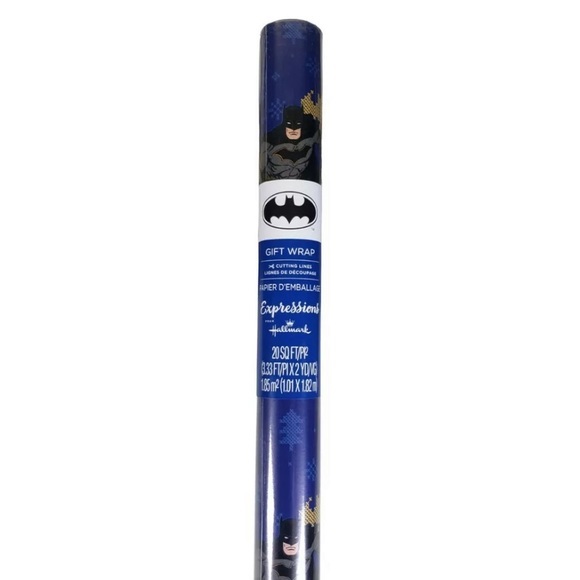 Hallmark Expressions DC Comics BATMAN Gift Wrapping Paper Roll NWT - Picture 2 of 3